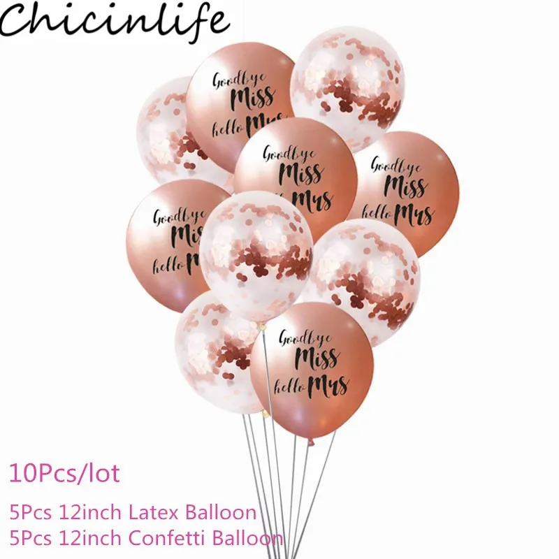 Chicinlife 12 дюймов для свидания Miss Hello Mrs латексные воздушные шары свадьбы девичника