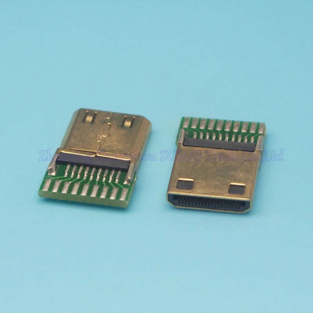 Бесплатная доставка 20 шт./лот HDMI штекер 19pin разъем sockect C type19 + 1pin с печатной платой
