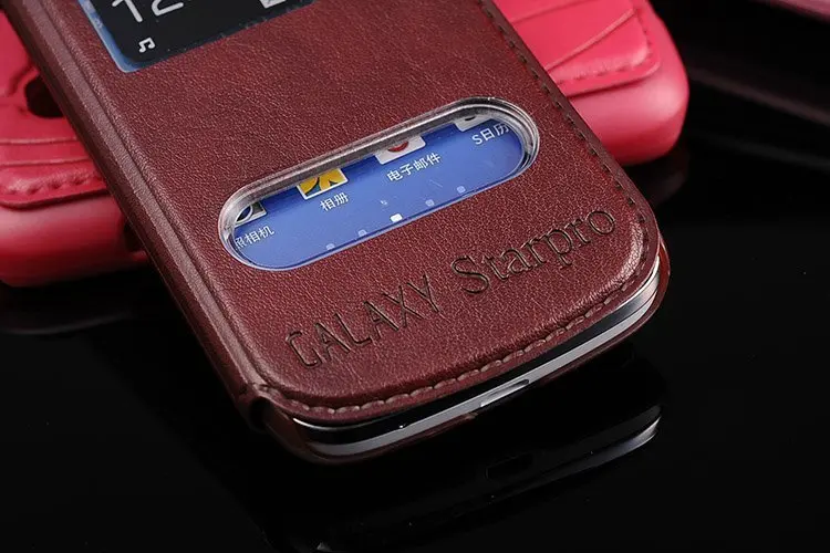 2016 Топ Роскошные Смарт Окно сенсорный Овчины кожа Откидная Крышка телефон Чехол