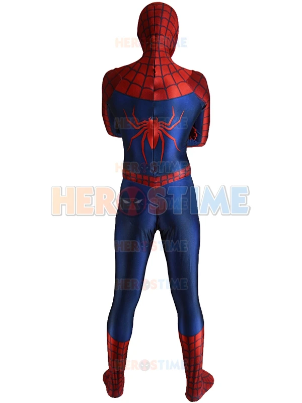 Костюм Человека паука из спандекса с 3D принтом красный и синий костюм для косплея