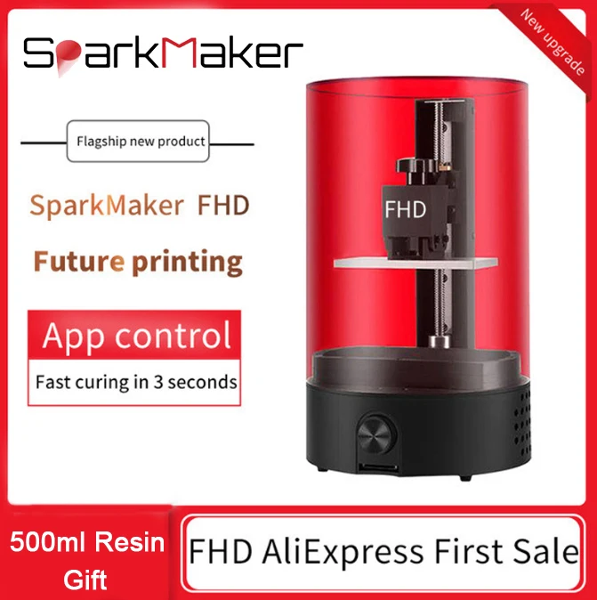 3D принтер Sparkmaker FHD с модернизированным ЖК дисплеем 405nm УФ смола|3D принтеры| |