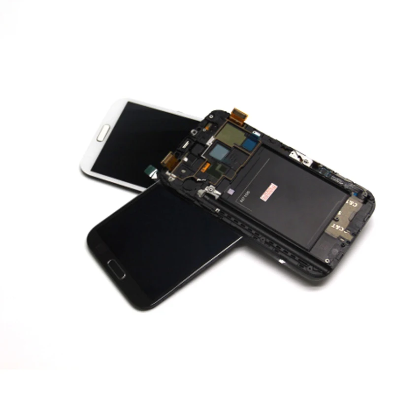 100% тестирование работы ЖК дисплей для samsung Galaxy Note 2 N7100 с рамкой Дисплей Сенсорный