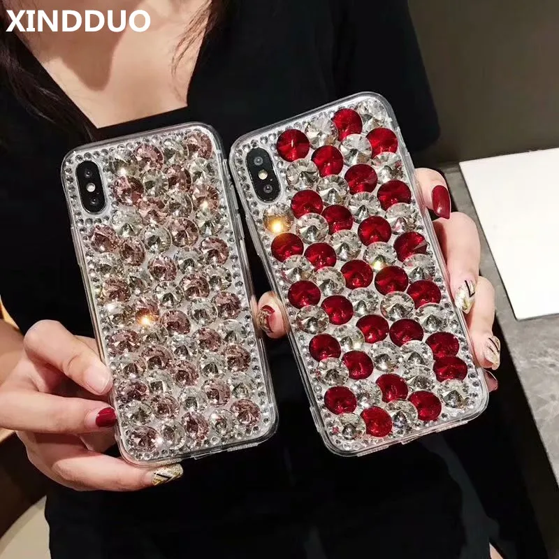 XINGDUO для iphone X/XR/XS MAX многоцветный чехол с блестящими стразами 8/8plus/iphone 7/7plus/iphone