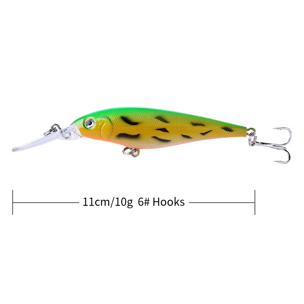 1 шт. Minnow приманки для рыбалки на высоком каблуке 11 см 10 г искусственные жесткий