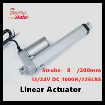 Фото Low Price By Express : 8inch/ 200mm 12/24V DC 10mm/s 1000N/225lbs/100kgs electric linear actuator with hot sale Строительство и Low Price By Express : 8inch/ 200mm 12/24V DC 10mm/s 1000N/225lbs/100kgs electric linear actuator with hot sale Строительство и