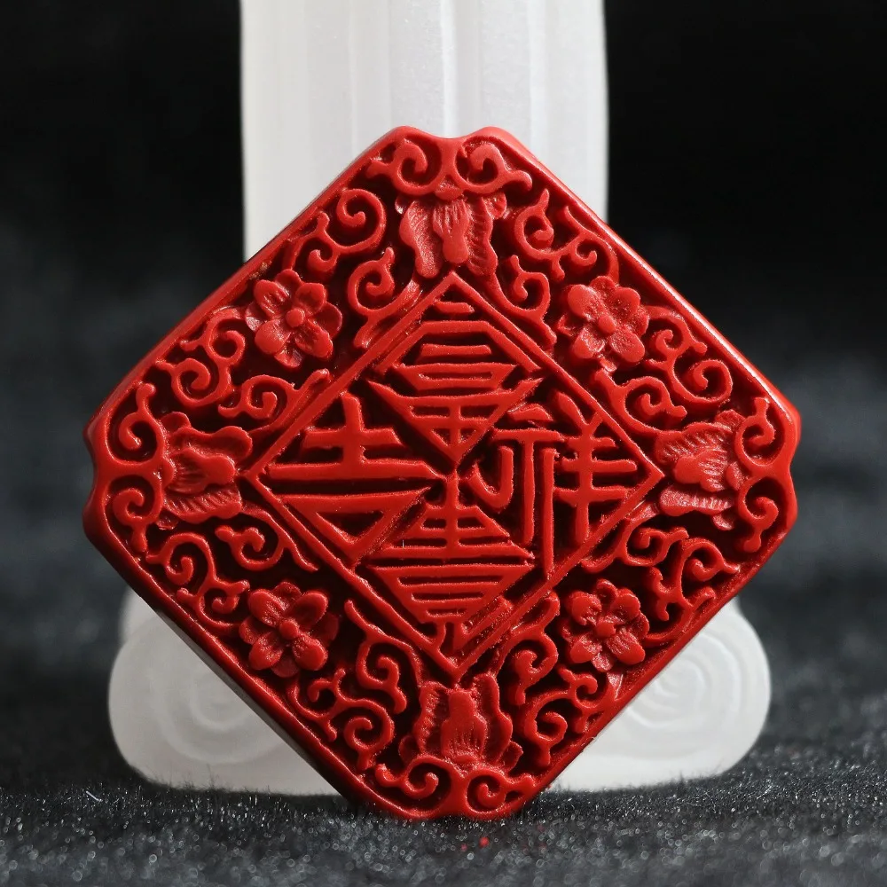 High Quality synthetic red cinnabar carved pictures blessing Lucky Pendants free shipping hot sale diy jewelry B813|jewelry sign|jewelry gift boxes