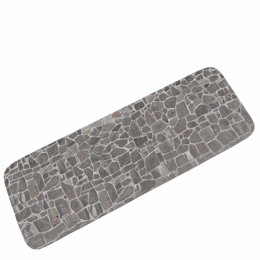 Коврик Mediterra длинный нескользящий для кухни мягкий ковер с 3D рисунком камня