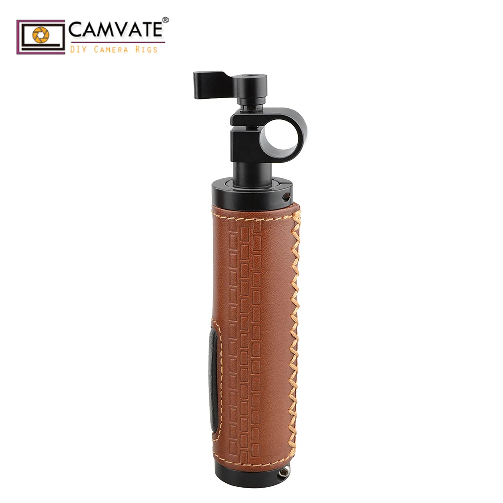 CAMVATE кожаная ручка с 15 мм одиночный штанговый зажим &amp 1/4 &quot 20 резьбовое отверстие