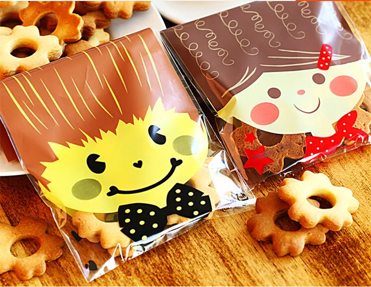 100 шт пластиковая упаковка для печенья фруктов оптовая продажа Подарочная