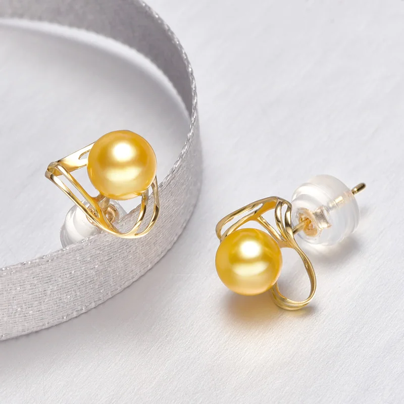 Серьги гвоздики с натуральным жемчугом 5 6 мм|stud earrings|earring studs earringsearrings 18k gold |