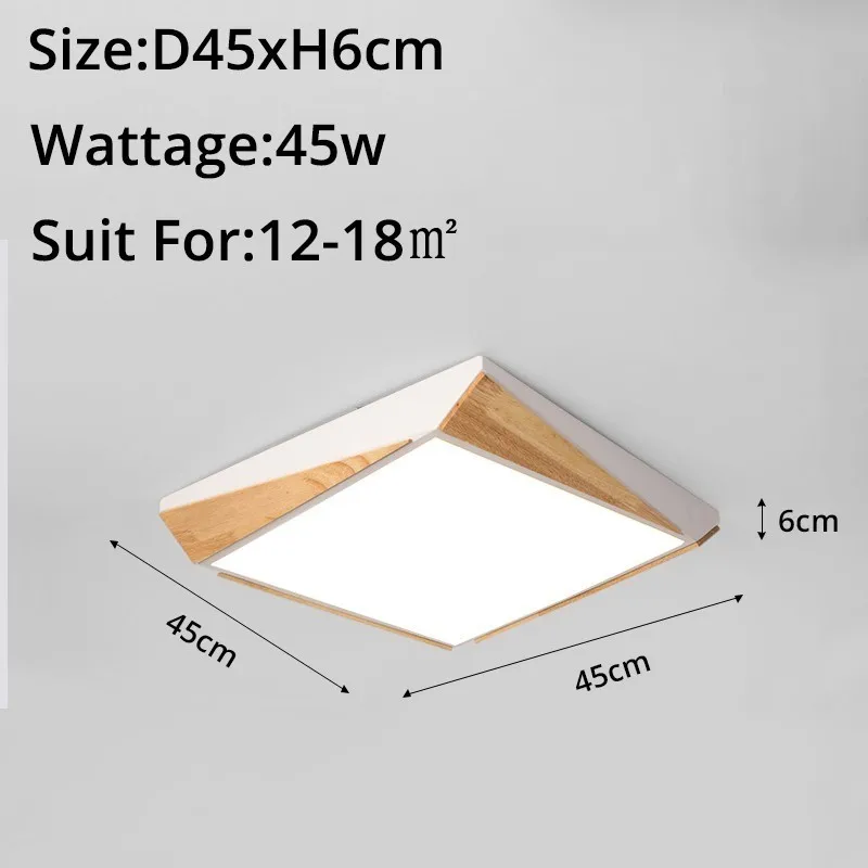 white 45x6cm 36W Современные светодиодные потолочные лампы для гостиной спальни 95-265 в Внутреннее освещение потолочный светильник с дистанционным управлением - Цвет корпуса: white 45x6cm 36W