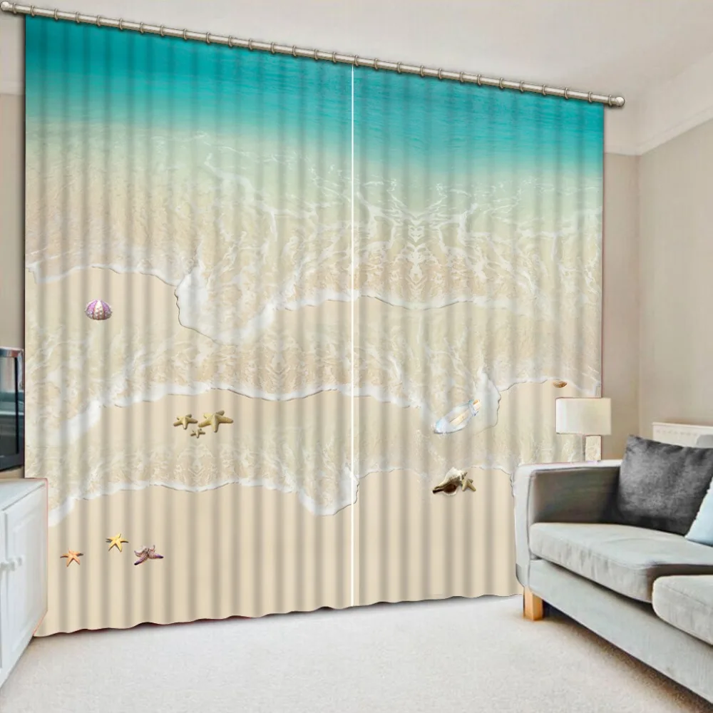 

European Customize 3D Curtains Wave Curtains For Living Room Bedroom 3D Blackout Curtains For Window Sound proof Curtain