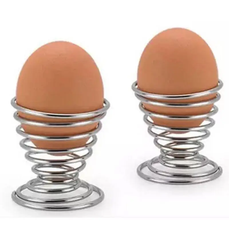 Verkauf Metall Gekochte Eier Halter Edelstahl Eierkocher Draht Fach Ei Rack Tasse Küche Werkzeuge LX3111