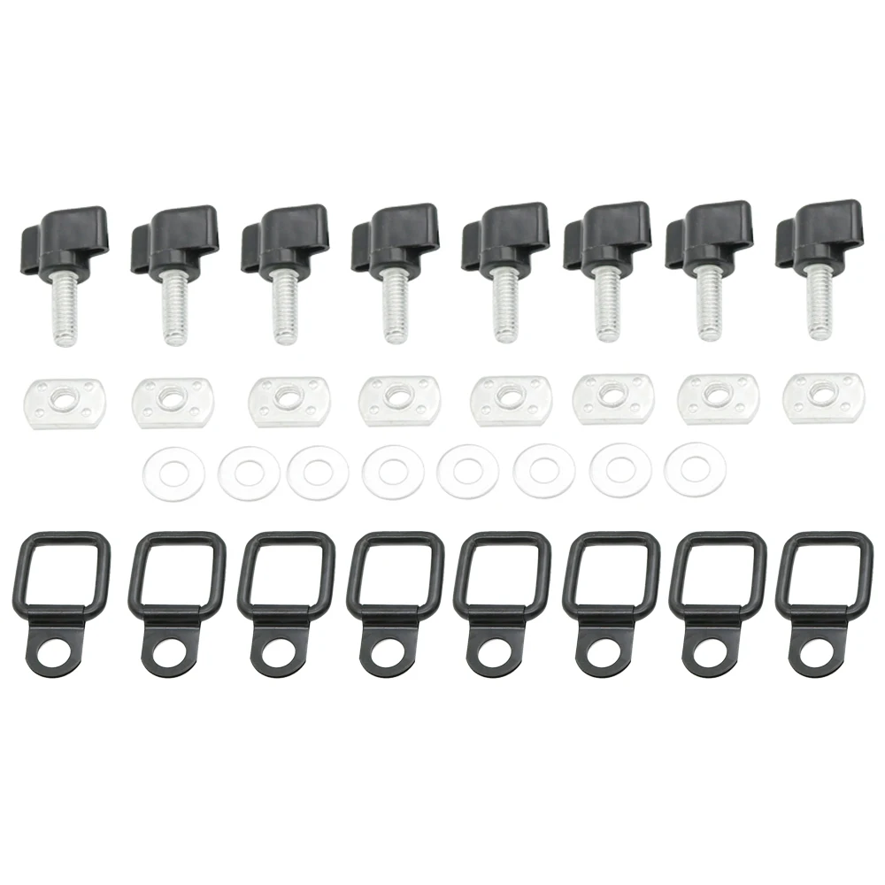 1 set Universal Hardtop/cover Quick-Release/Removal Thumb Screw + Nut Washer Tie-Down D-Rings For Jeep Wrangler CJ/YJ/TJ/JK | Автомобили и