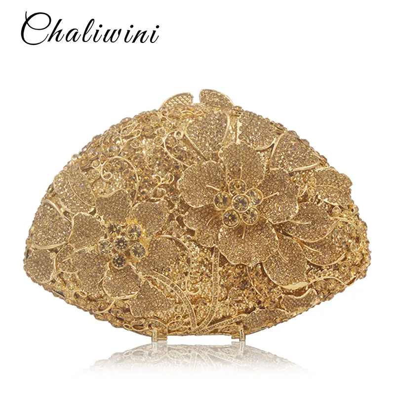 Дамский многослойный клатч с кристаллами и бриллиантами Женский вечерний