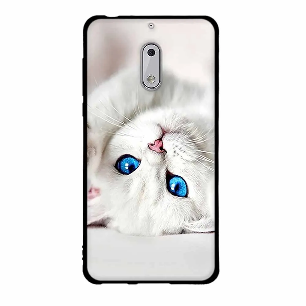 

Fashion Phone Case For Nokia 6 Cover Cute Animal View Soft Silicone Black Phone Cases For Nokia 6 Cellphone Cover Bags