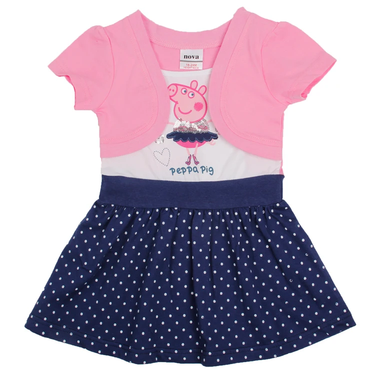 Nova Kids 5Piece/Lot2014 New Summer Peppa Pig Baby Girl H4371 Wear Cotton Floral Causal Dresses | Детская одежда и обувь
