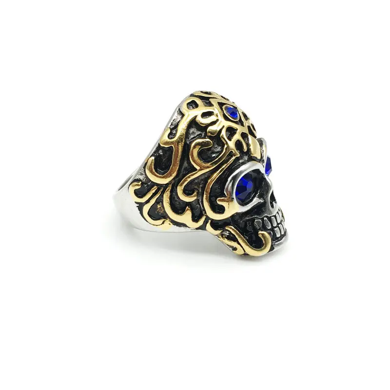 Модные мужские кольца с черепами из нержавеющей стали в стиле панк для вечеринок