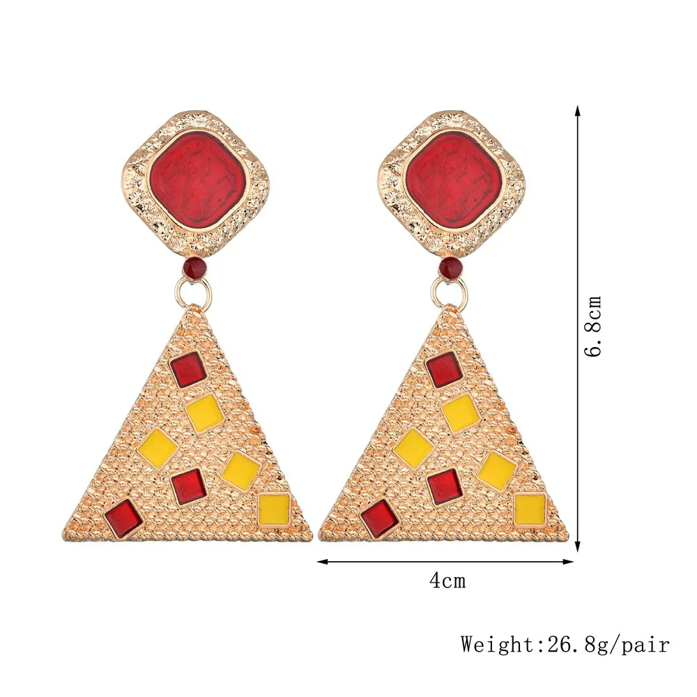 Новые национальные металлические серьги из сплава Простые Модные