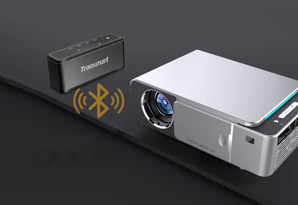 WZATCO T6 Android 9,0 wifi дополнительно 3000 люмен 720p HD Портативный светодиодный проектор HDMI Поддержка 4K 1080p проектор для домашнего кинотеатра