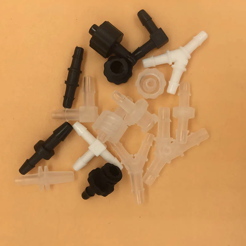 

30PCS Large format printer ink tube connector adapter Y shape tube fitting For Roland Mimaki printer hose pipe clips UV solvent