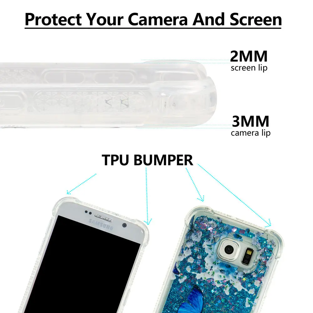 Блестящий чехол со звездами для Samsung Galaxy S6 S 6 G920 G920F G920FD SM-G920F SM-G920W8 |