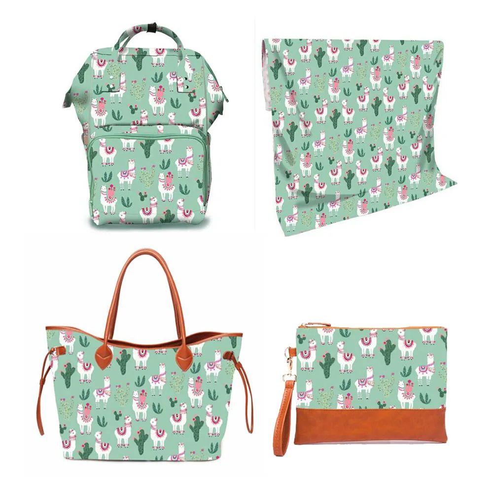 

Pre-sale Llama Endless Tote Wholesale Blanks Cactus Llama Handbag Endless String Canvas Alpaca String Travel Tote DOM106llama