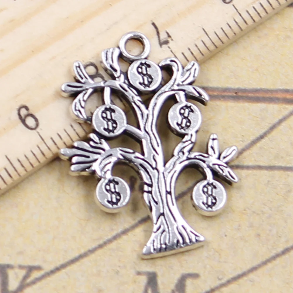 12 шт амулеты Money Tree 29x21 мм античные серебряные цветные Подвески Сделай Сам ручная