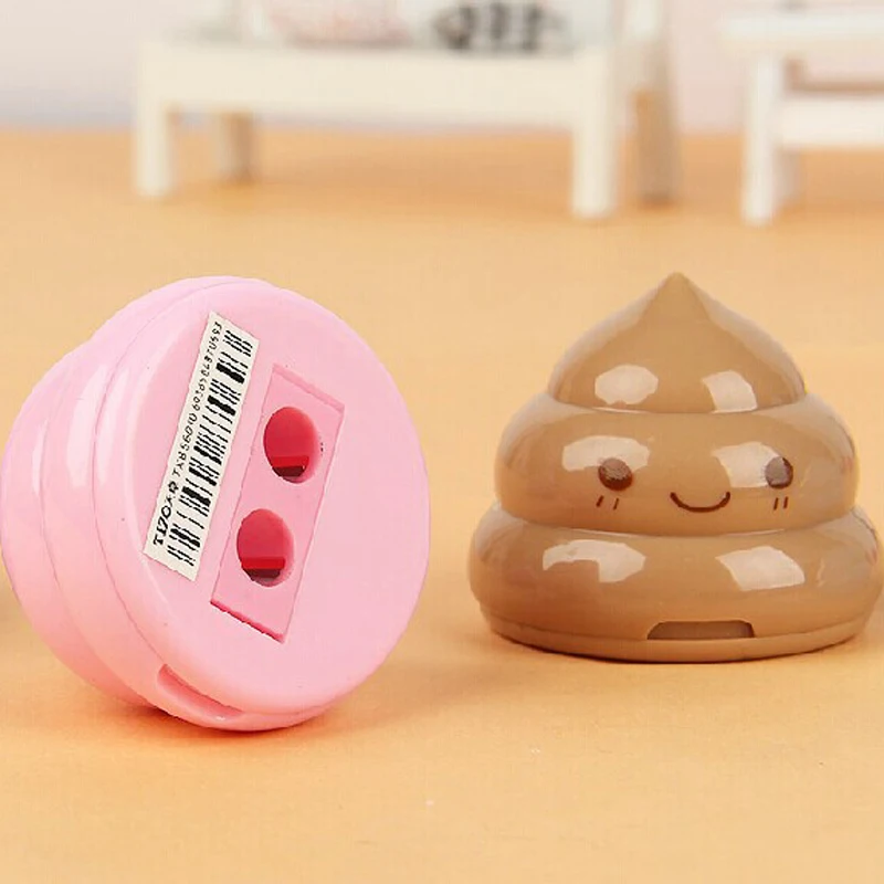 Apontador Kawaii Shit Pencil для точилки нож резки двойное отверстие Pole кусок выдвиженческий
