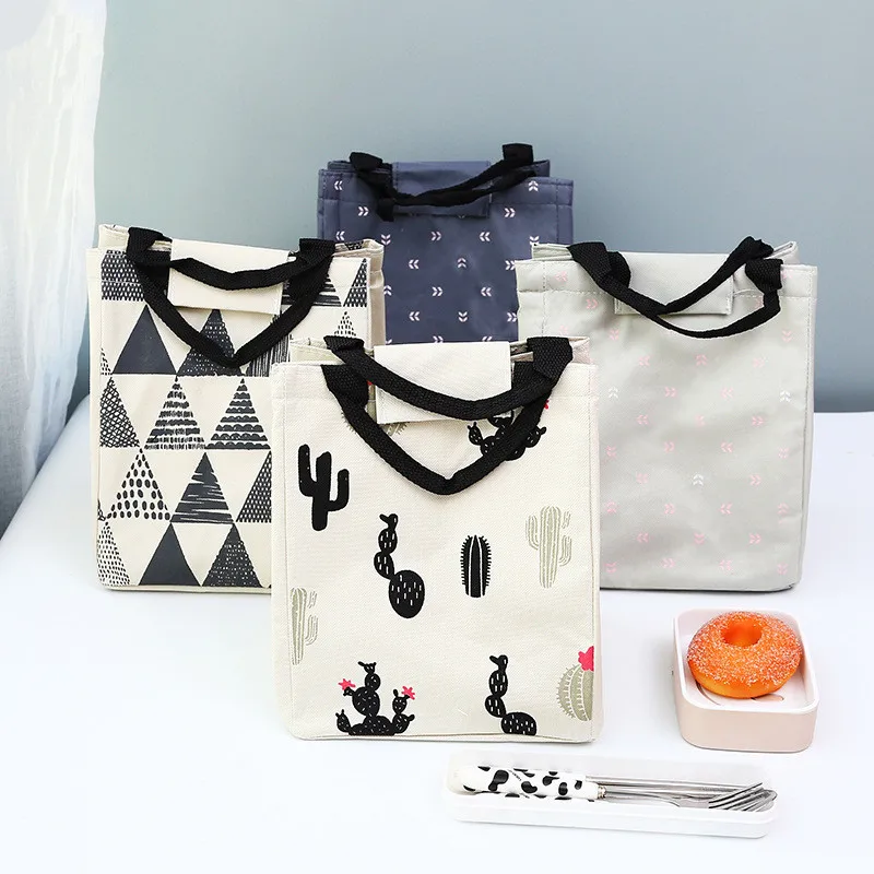 

VNIF2 new lunch bags for adults insulation bag men and portable lunch bag handbag canvas student lunch bag NB212