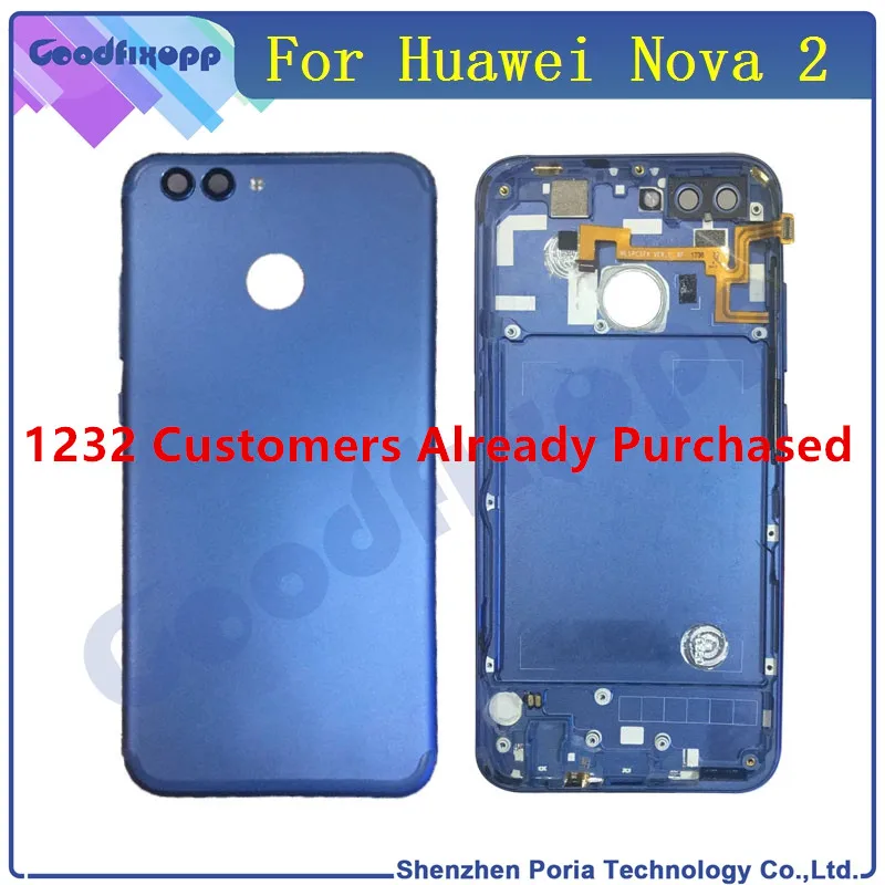Мобильный телефон корпус для Huawei Nova 2 задняя крышка чехол задний новый