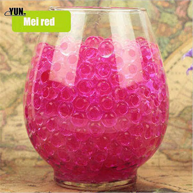 Rose red Новые Кристальные бусинки для выращивания грунта, 500 шт, милые гидрогелевые Волшебные гелевые желейные шарики Orbiz, морские шарики для украшения вазы 5D - Цвет: Rose red