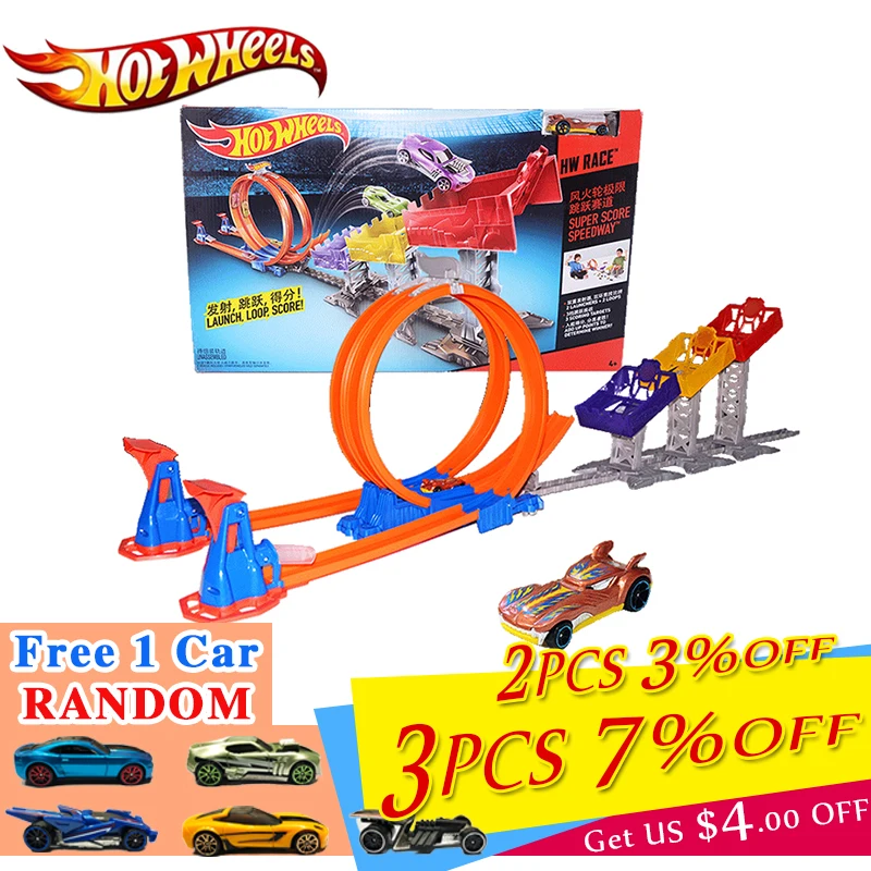 Оригинальный автомобиль Hot Wheels Игрушечный трек ограниченный скачок классический