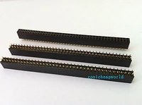 100pcs pitch 2 54mm 2x40 pin female double row pin straight header strip