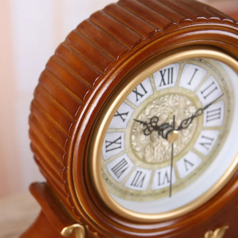 10 дюймовые односторонние полимерные бесшумные часы европейские коричневые