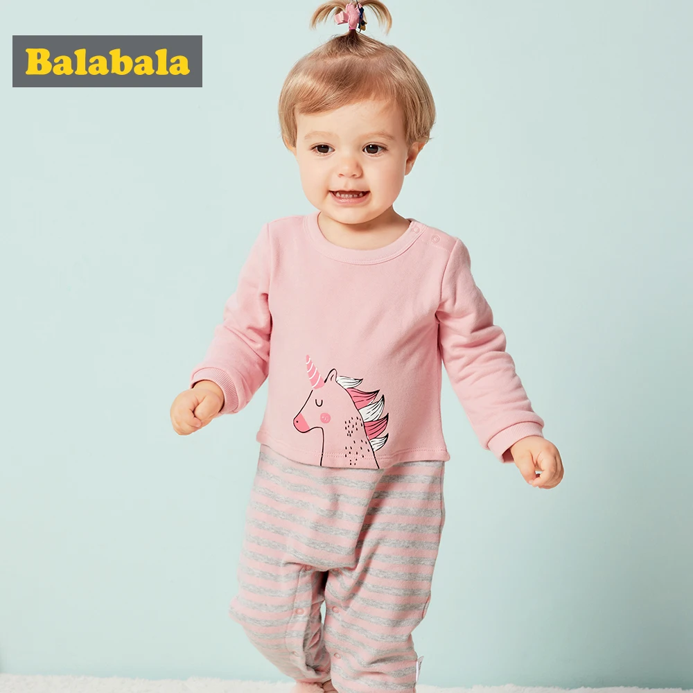 Детский комбинезон Balabala цельнокроеный из 100% хлопка с принтом мультфильма для