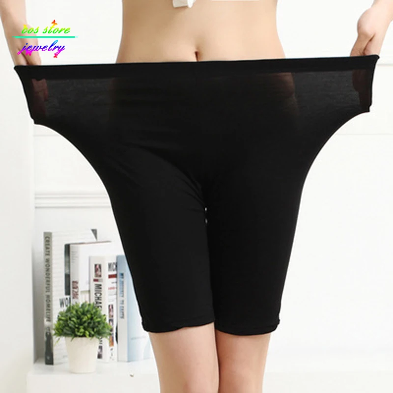 Black Размера плюс! XXXL Размеры! модал кружевное женское нижнее белье большие дамские штаны Femme безопасные Короткие штаны трусы - Цвет: Black