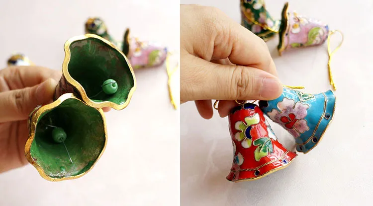 Рождественские украшения перегородчатый кулон восьмиугольный колокольчик