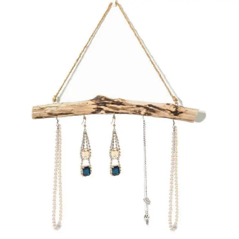 

2021 Vintage Driftwood Storage Hanging Rack Key Jewelry Door Hook Household Wall Holder Rack Crafts Random