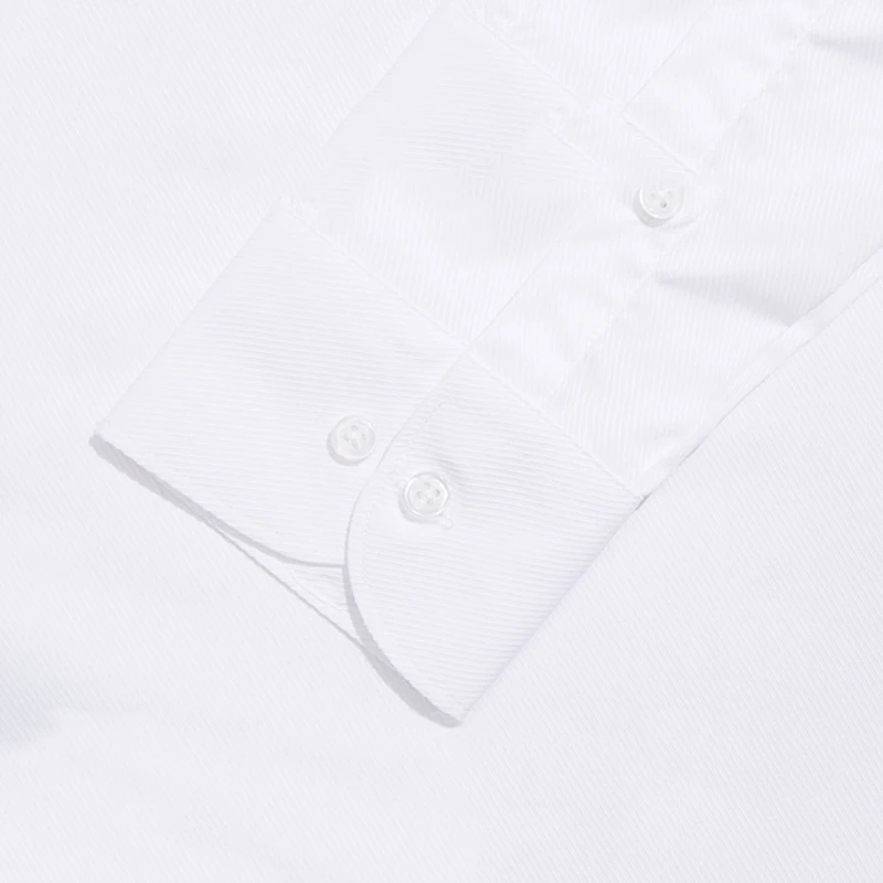 Fashion New Men's Shirts Formal Metting Top Qualiy Cotton Blend Shirts Solid Color Long Sleeve Business Suits Shirts White
