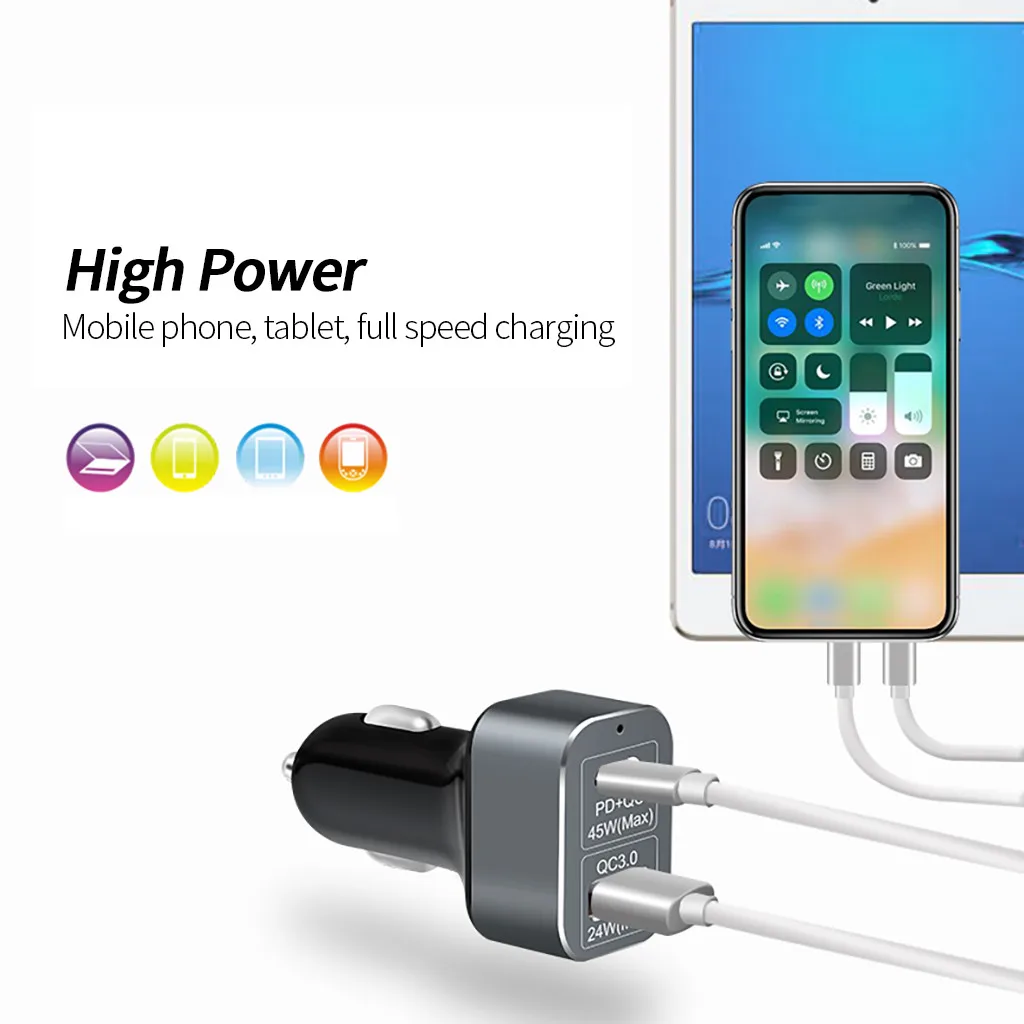 QC3.0 двойной USB порт и разъем универсальное автомобильное зарядное устройство