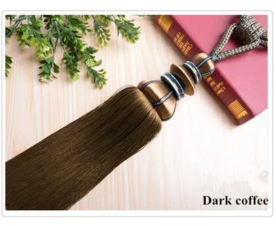 Dark coffee 2 шт. подвесные канаты для штор с бахромой Аксессуары для штор с кисточками декоративные ремешки Пряжка Застежка домашний декор - Цвет: Dark coffee