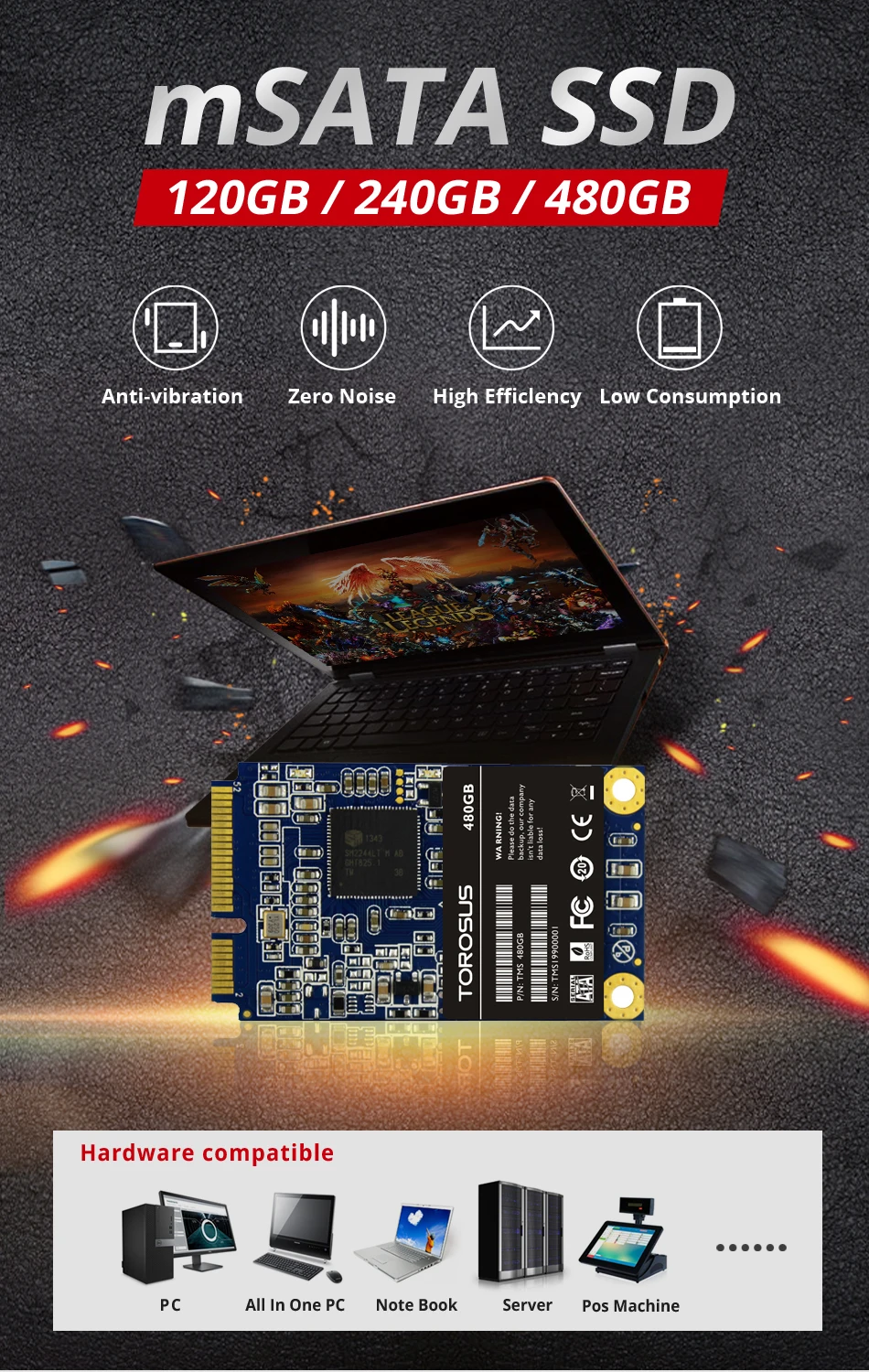 TOROSUS 240gb mSATA SSD Mini SATA SSD жесткий диск SATA3 Внутренний твердотельный накопитель для ноутбука hp ST-LST01