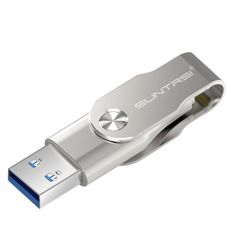 Suntrsi USB флеш накопитель для iPhone 32 Гб 64 Высокоскоростной 3 0 128 ГБ MFi металлический