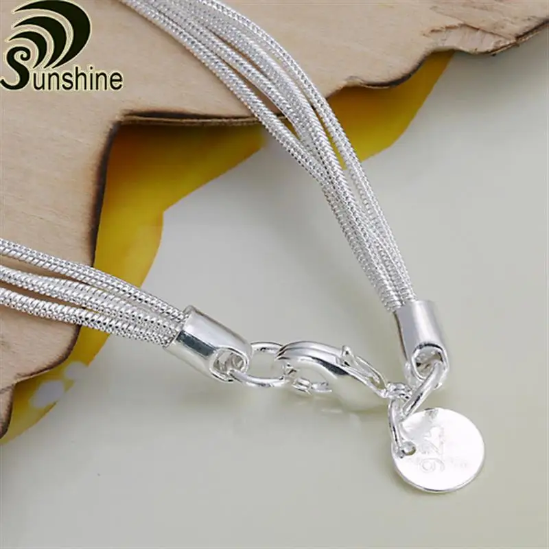 H153 high-quality multi-girl bracelet 925 silver jewelry pendant stars Jewelry factory wholesale | Украшения и аксессуары
