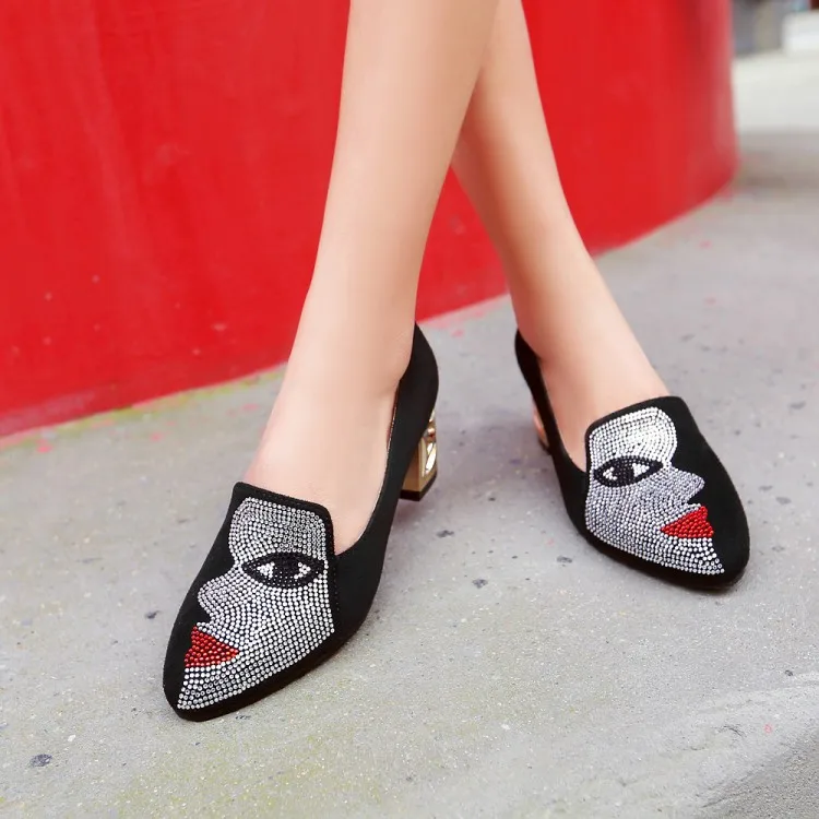 

2020 New Fashion Big Size 33-48 High Spike Heel Pumps Antiskid Made Of High Quality Flock Women Pointed Toe Shallow Shoes 602