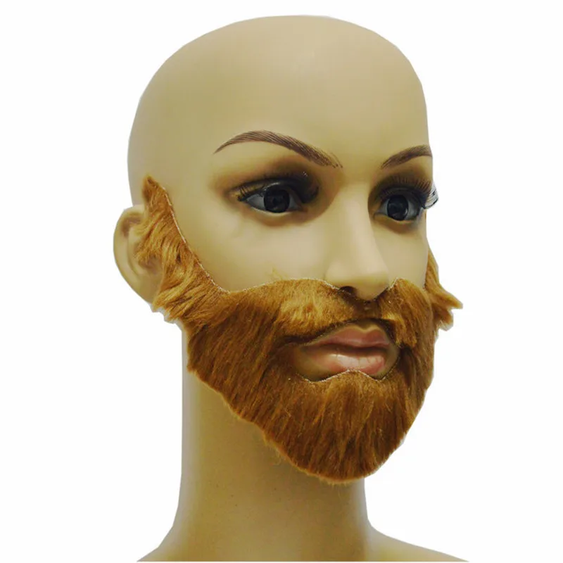 Взрослые и мужские вечерние игрушки поддельные коричневые бороды усы для