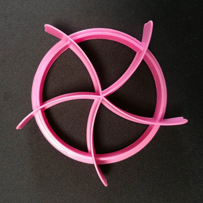 pink1 1 шт. Круглый Овальной Формы хлебные формы Веерообразный нож для выпечки, для рубки теста печенья Пресс хлеба печенья прессформы Кухня торт выпечки инструменты - Цвет: pink1