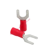 1000pc sv1 25 crimp terminal spade fork connector kit wire copper crimp connector insulated cord pin end terminal awg 2216 red