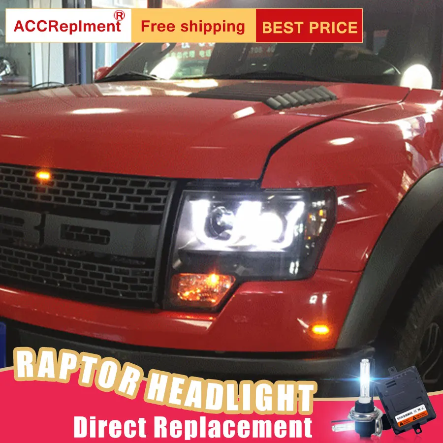 2 шт. светодиодный фары для Ford raptor 2009-2014 автомобиля Ангельские Глазки ксенон HID